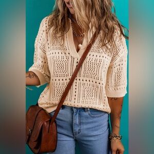 Cream Knit Top- Synz